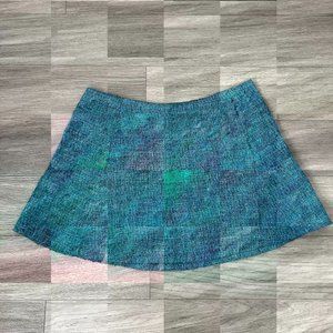 Rag & Bone Tweed Turquoise Blue and Green Mini Skirt With Pockets, Size 4